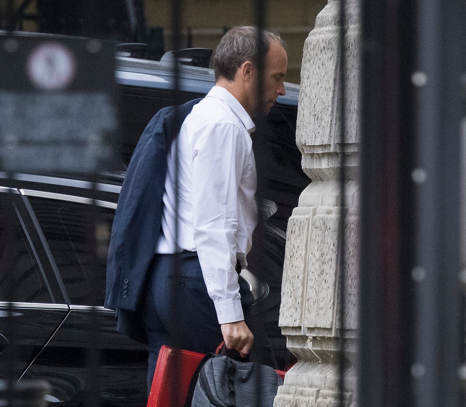 Dominic Raab returning to the Foreign Office today from his hols