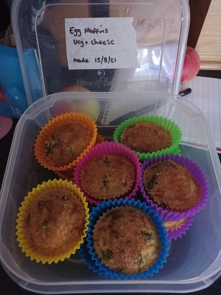 She also made egg muffins for her husband's breakfast