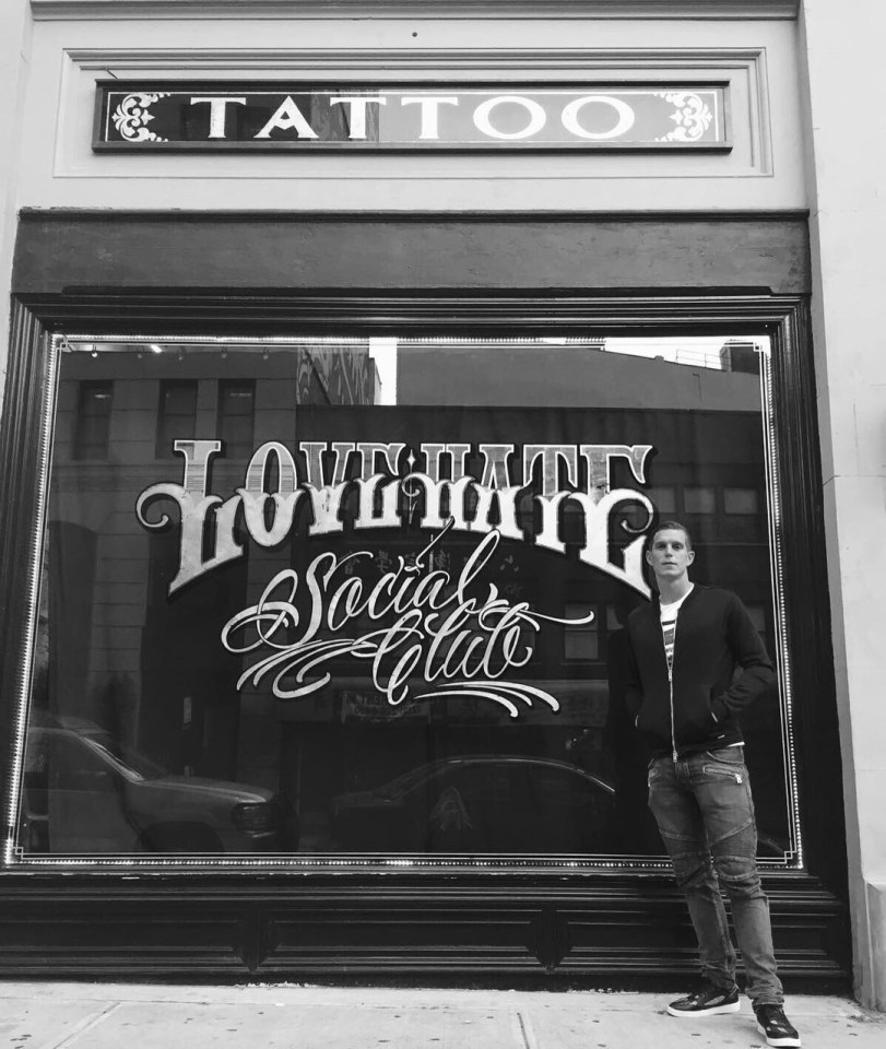 Daniel Agger runs a tattoo parlour in Copenhagen with his brother