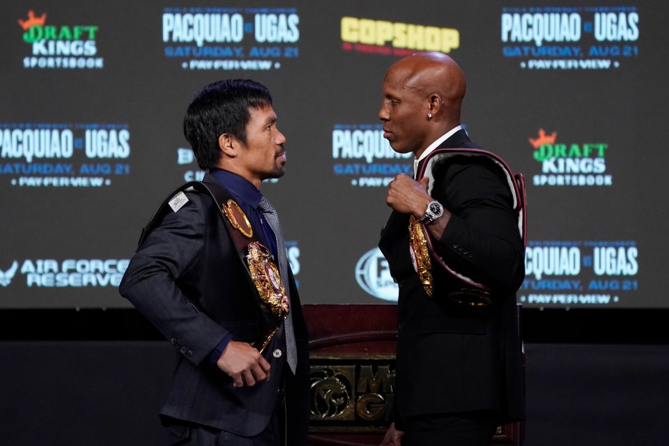 Manny Pacquiao and Yordenis Ugas fight in Las Vegas