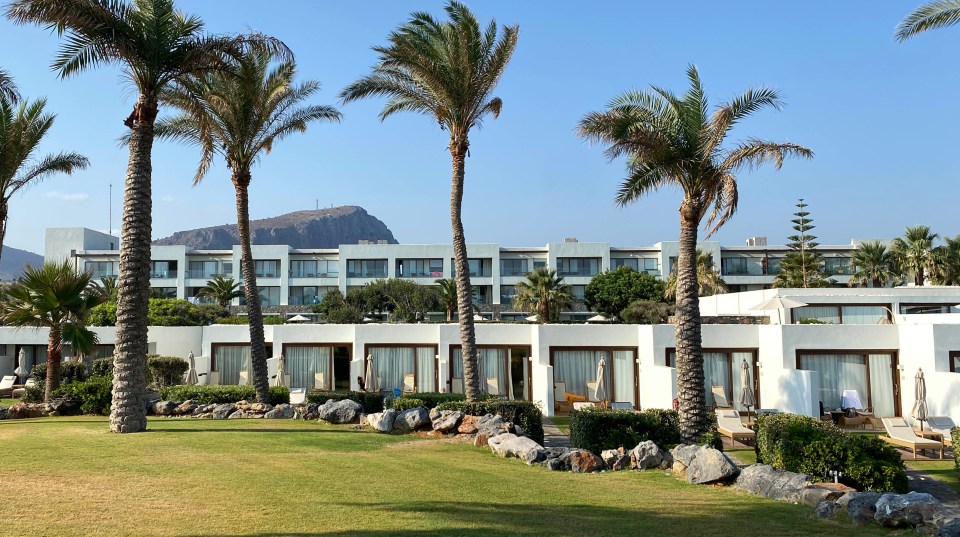 A view of the luxury villas in the Amirandes Beach Resort where the Foreign Secretary spent his holiday