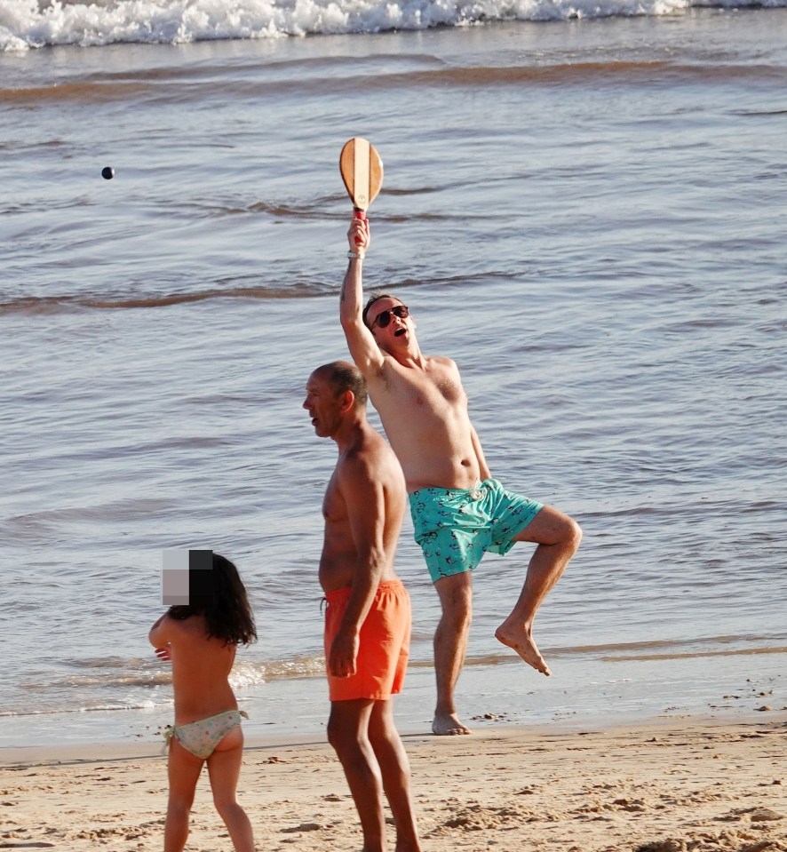 Ant looked happy and healthy as he frolicked in the sand