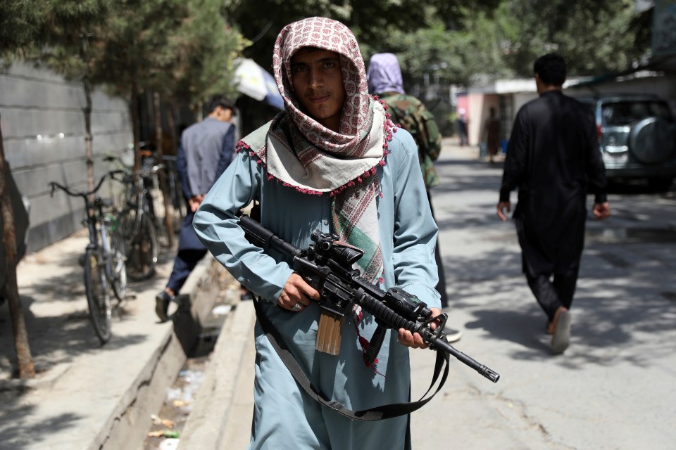 A Taliban fighter standing guard at a checkpoint in Kabul – Nadene has heard shocking stories of violence at the checkpoints