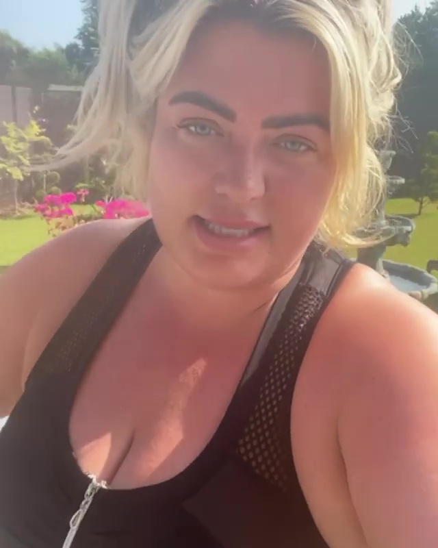 Gemma Collins showed off her weight loss in a black crop top as she got back to her work out routine