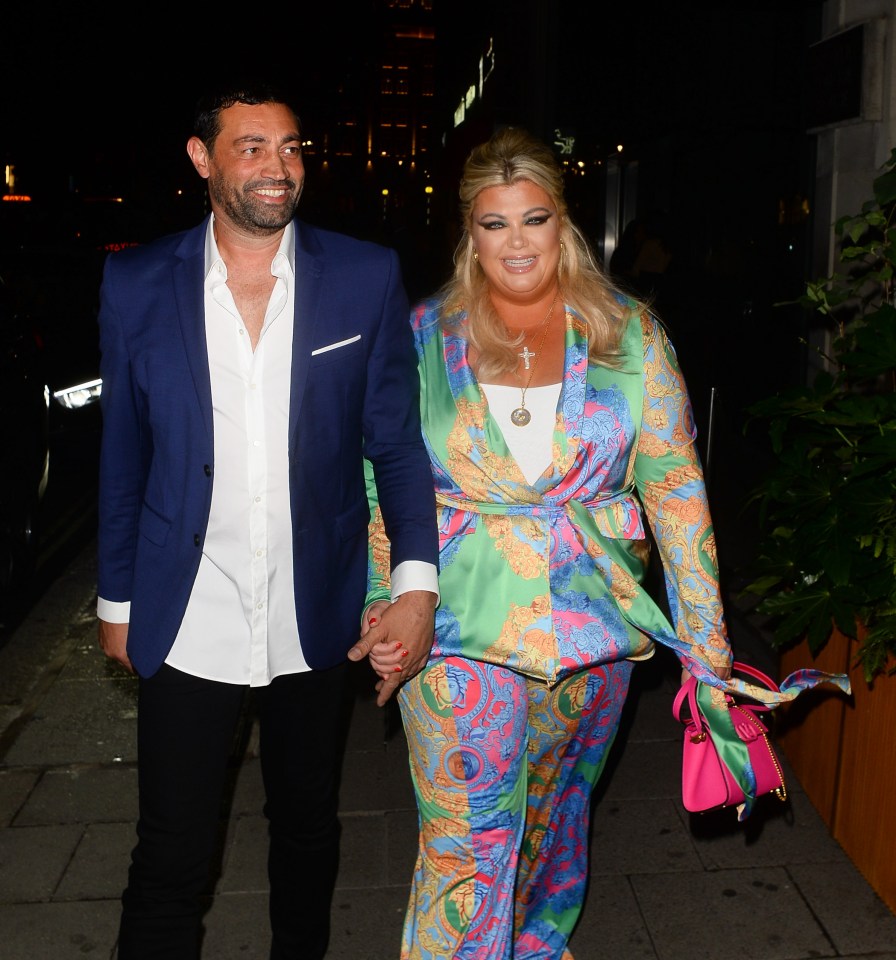 Gemma Collins looked stunning in a satin suit on a night out with her boyfriend