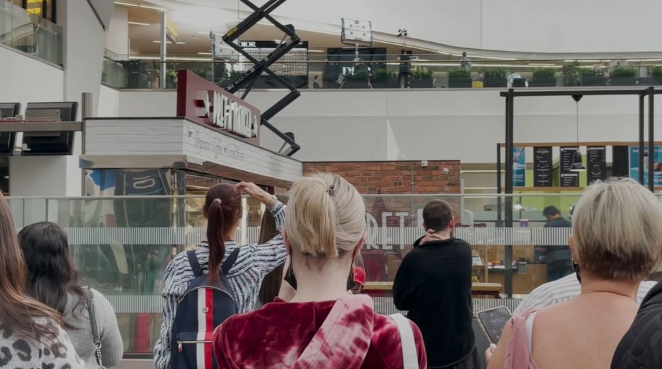 Crowds gathered at Birmingham Railway station as Tom filmed