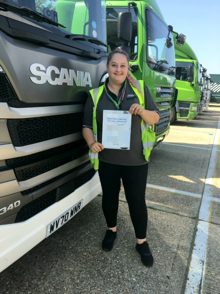 Claire said: 'I have wanted to be an LGV driver since I was little'