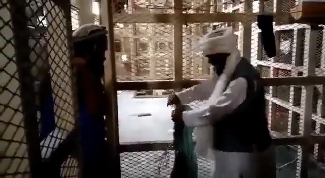 The Taliban video shows pens where prisoners were held