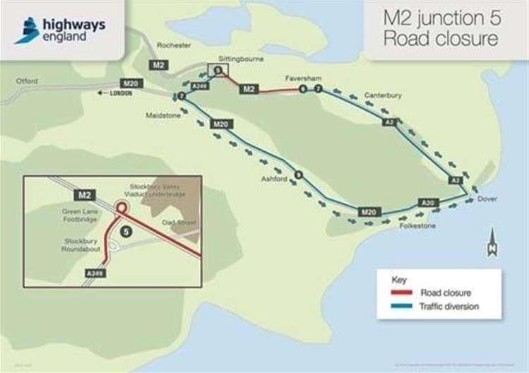 Drivers have been warned to expect delays and a 70 MILE diversion from Tuesday