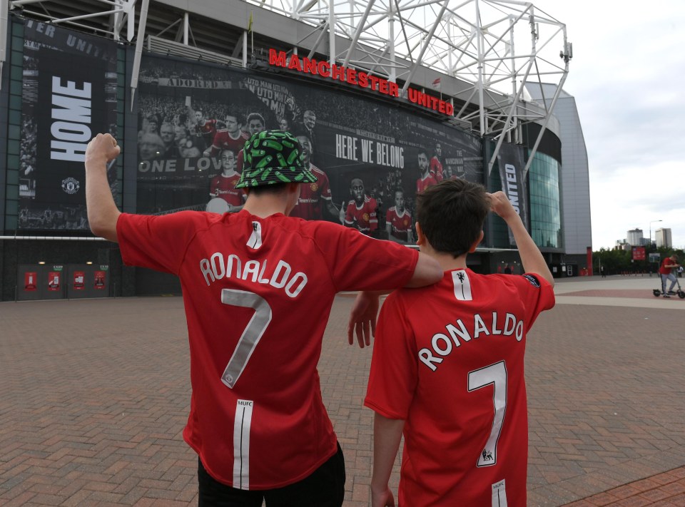 Jubilant United fans have been celebrating Ronaldo's return