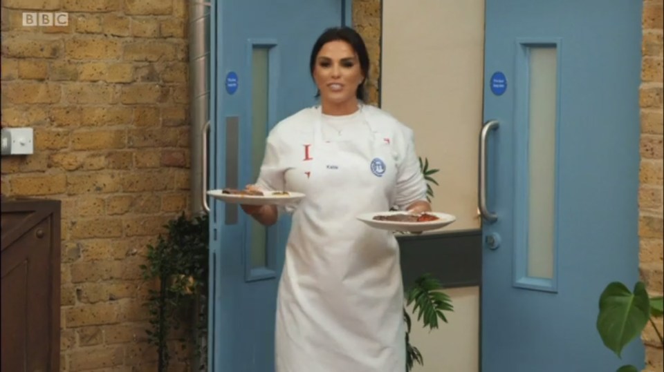 Katie was given her marching orders from the cooking show after a disaster in the kitchen