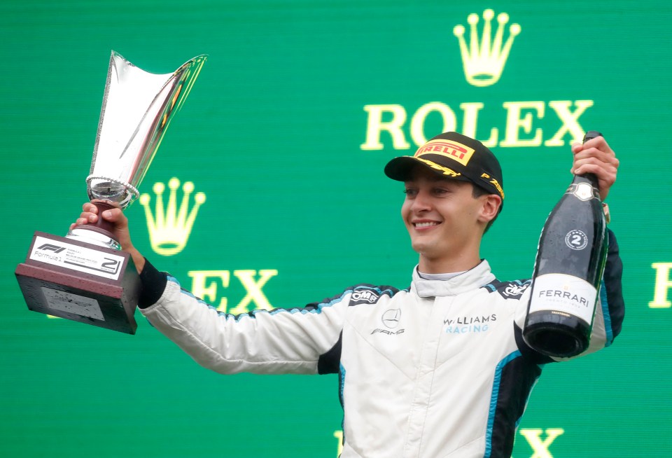 But Brit George Russell secured his maiden podium at Spa