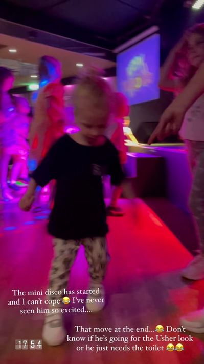 The kids went to a mini disco