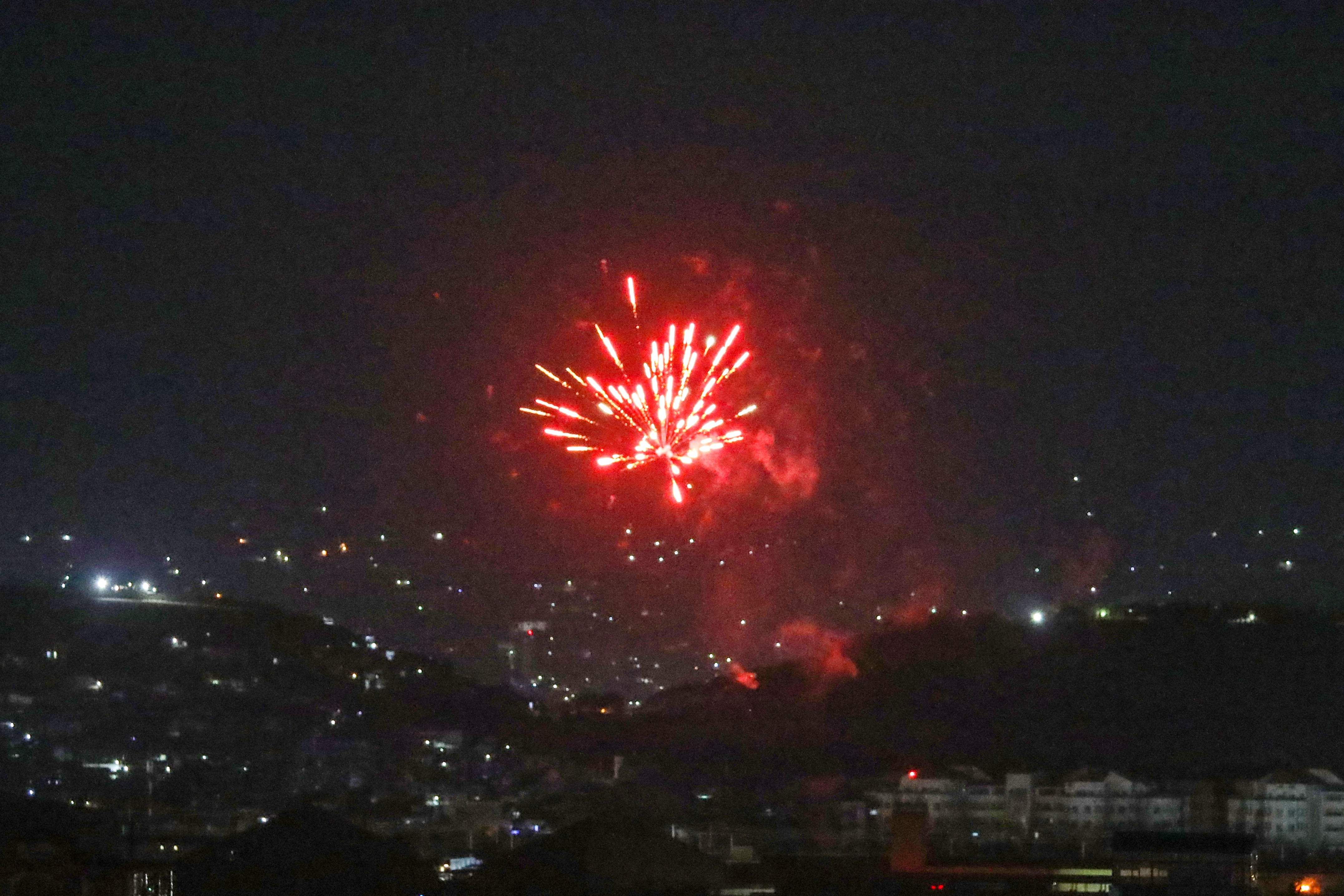 The Taliban celebrated with fireworks throughout the night