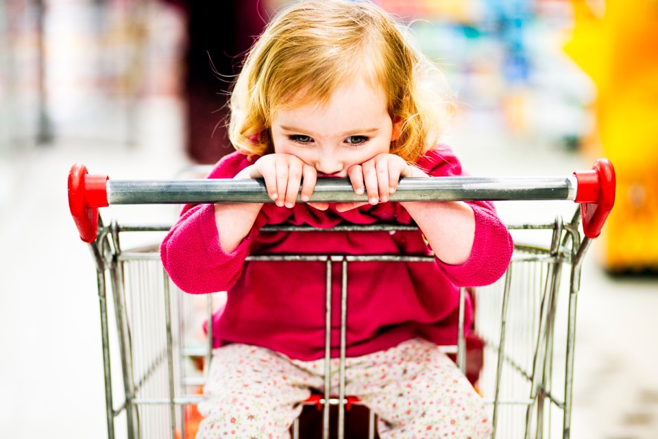 After shopping in Aldi, the man took to Facebook to share his views on children sitting in trolleys