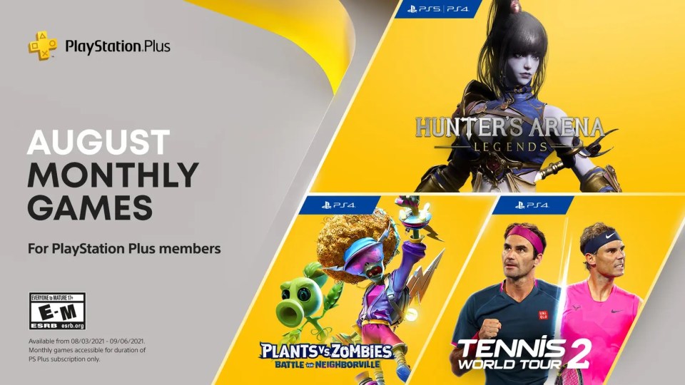 PS Plus free August games