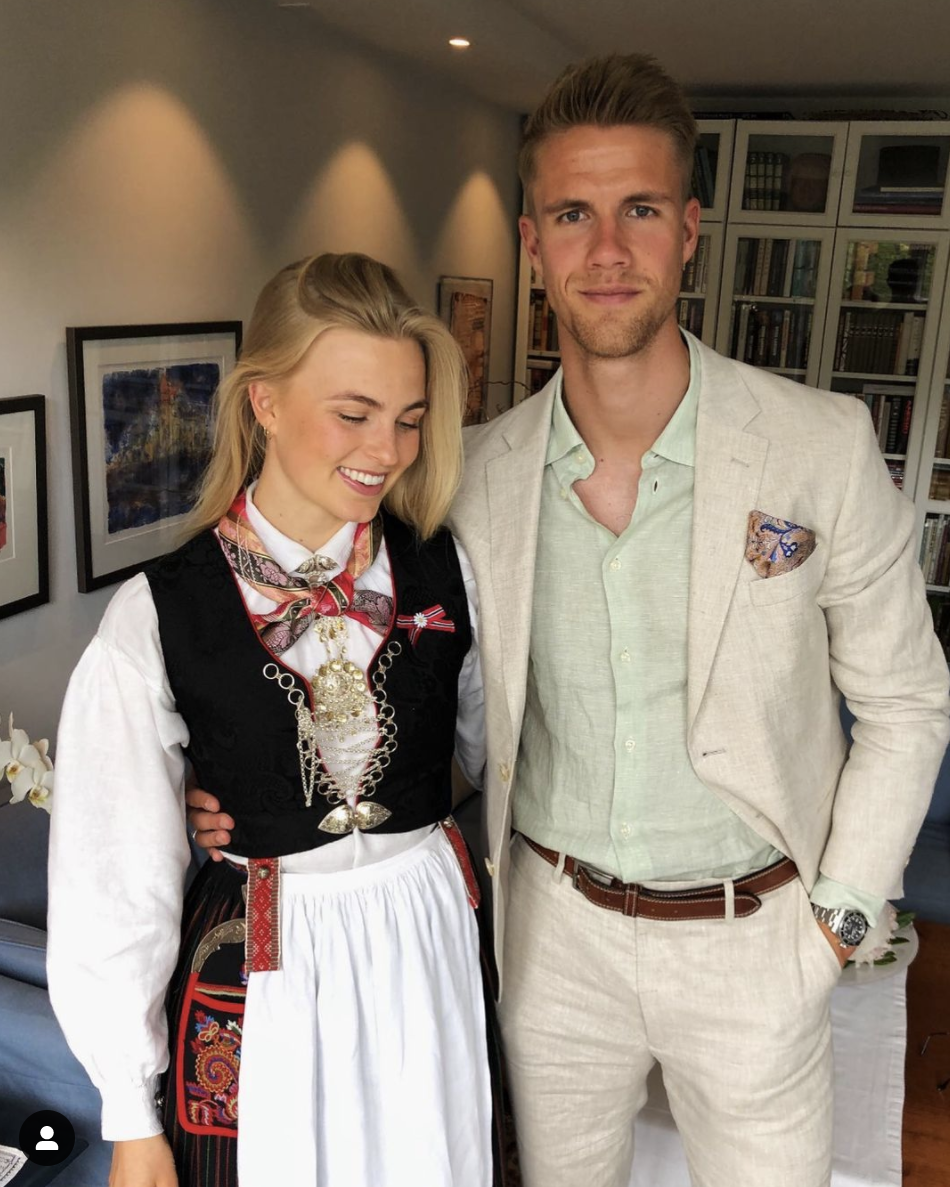 Ajer popped the question to stunning Marte Koepp last week