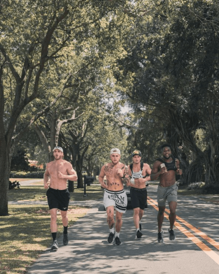 Logan Paul running with his brother Jake