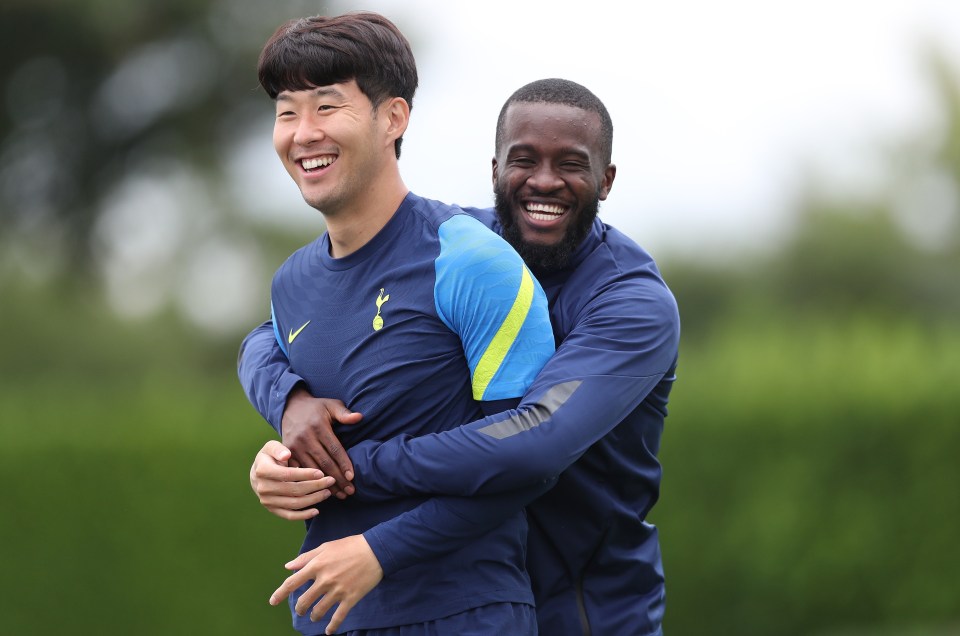 Tanguy Ndombele, seen here with Son Heung-min, is fit to play but has not been selected by Nuno