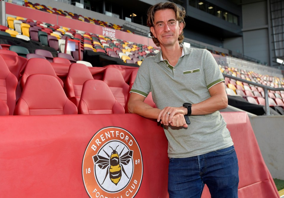 Thomas Frank spoke to SunSport's Justin Allen at the Brentford Community Stadium at Kew Bridge