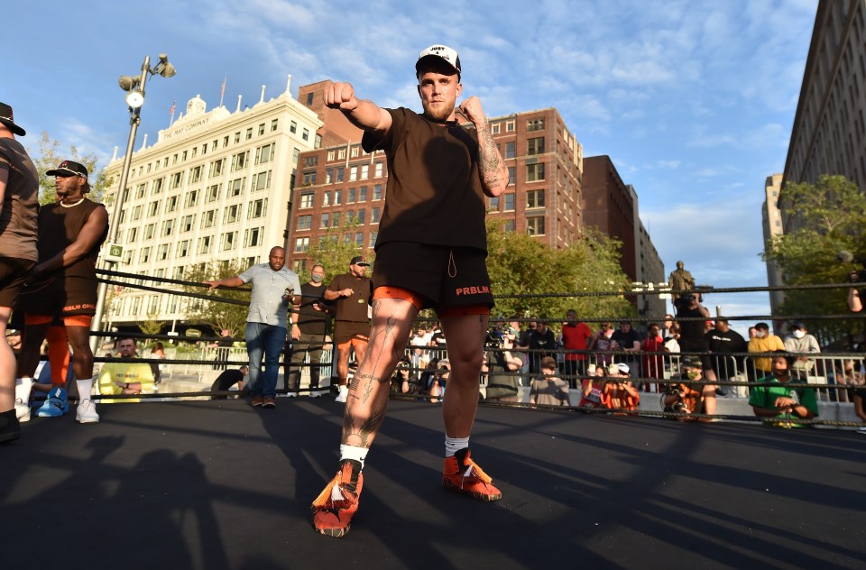 Jake Paul showed off his moves during an open workout in Cleveland