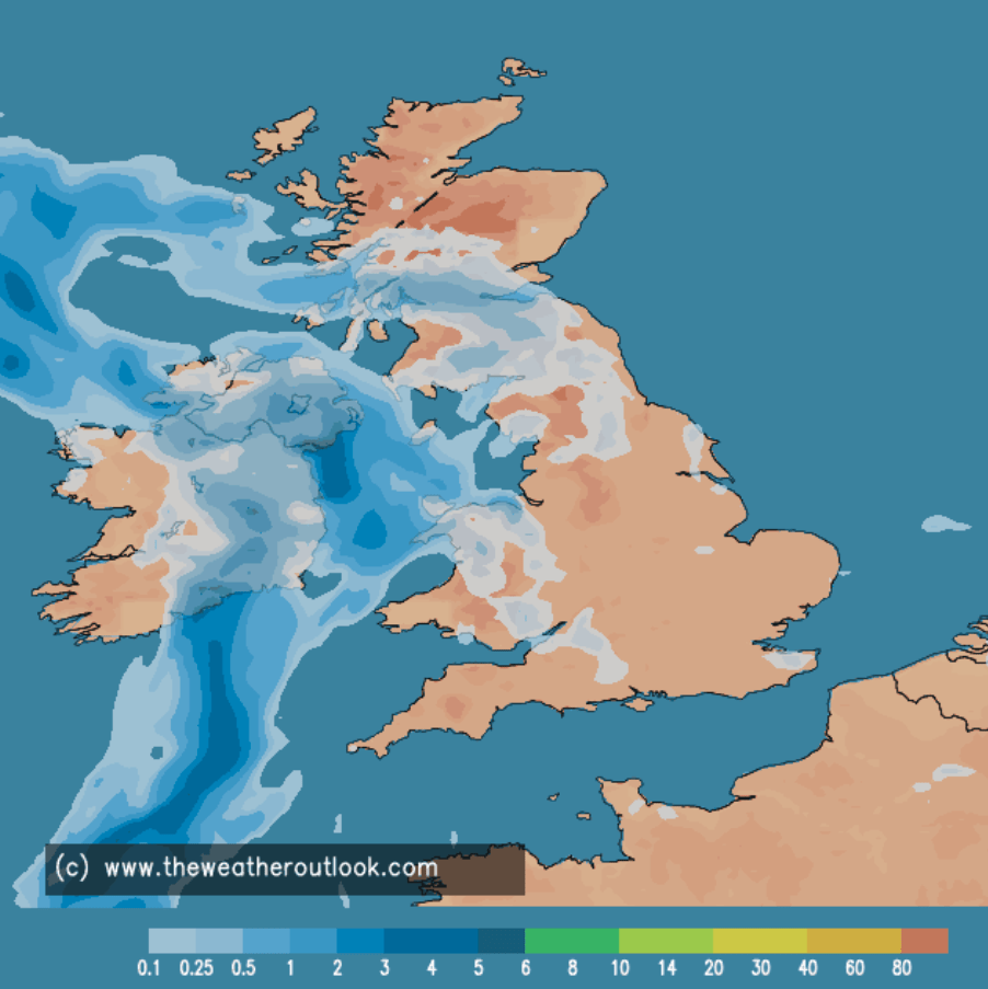 Rain making its way from the west, from Friday