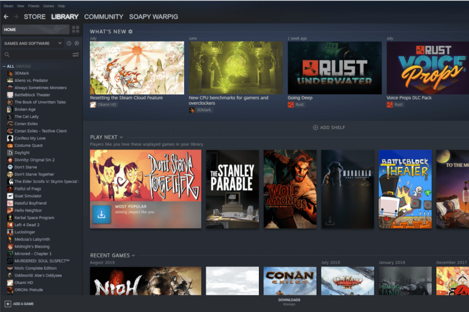 Steam library