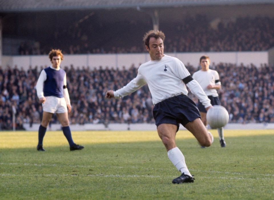 Greaves in action for Spurs at White Hart Lane