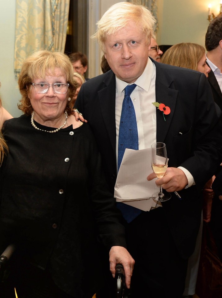 Boris with his mum Charlotte in 2014