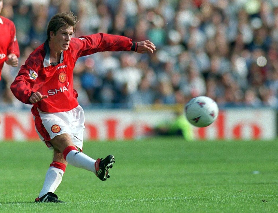 During Manchester United’s match against Wimbledon in 1996, Beckham delivered a sensational goal using his ability to curve a shot into the back of the net