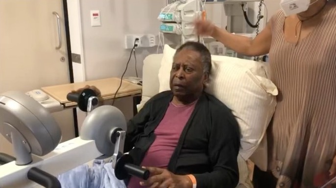 Pele is currently recovering in hospital following surgery to remove a tumour from his colon