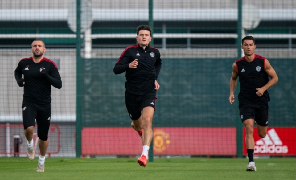 Luke Shaw, Harry Maguire and Cristiano Ronaldo get put through their paces