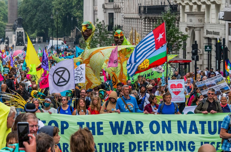 The eco warriors are gluing themselves to monuments and used a bus to block traffic on London Bridge