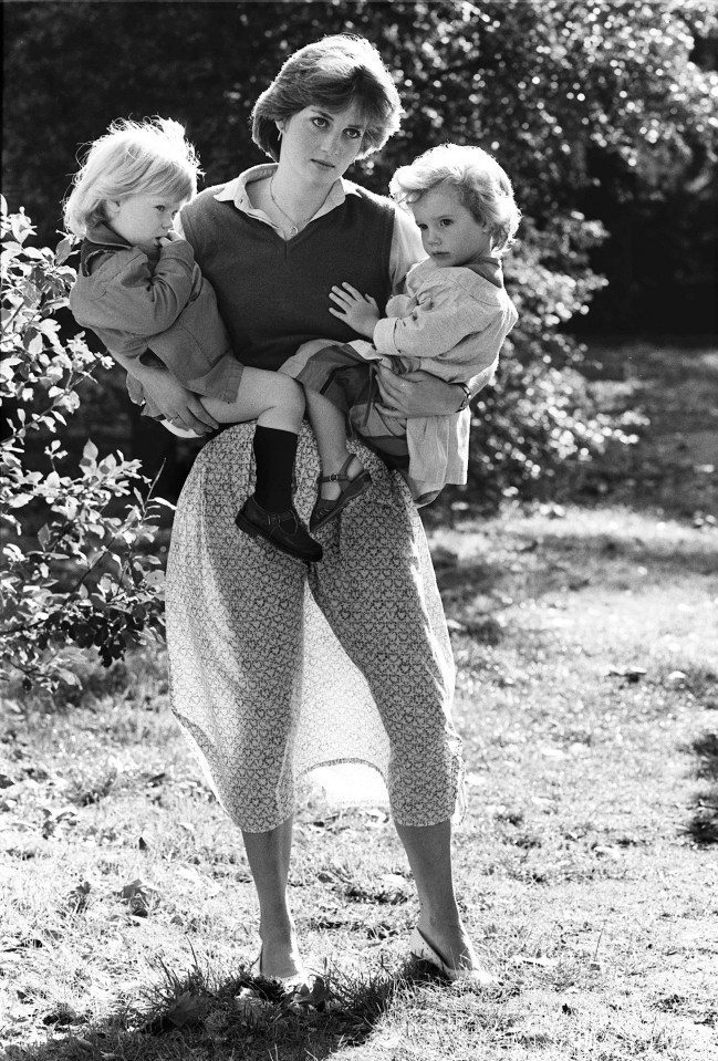 Lady Di in 1980 with children from the nursery where she worked