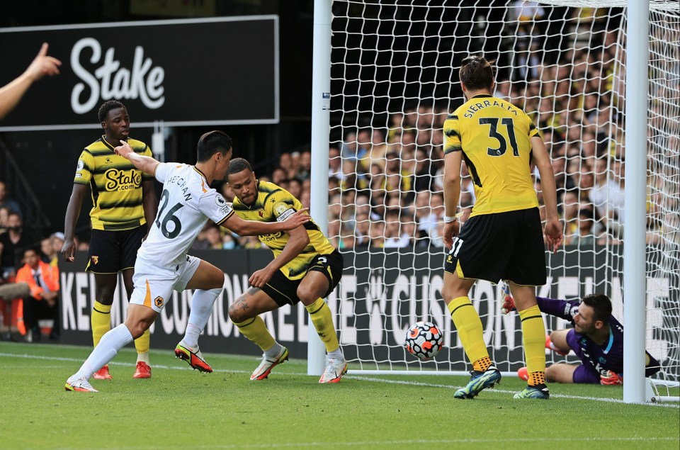 Hee-chan scored his first Wolves goal, tapping home from close range