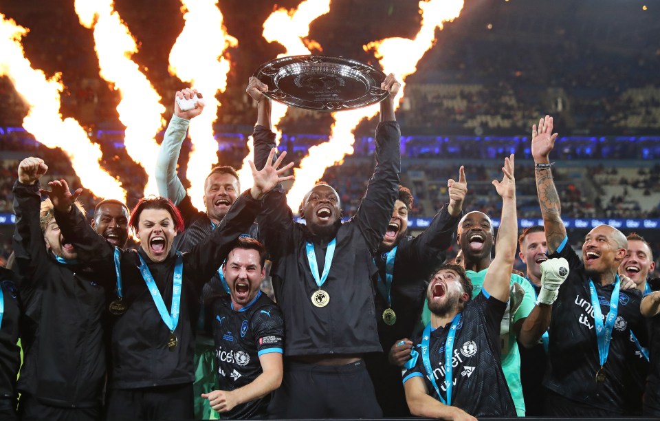 Olympic icon Usain Bolt was part of the triumphant World XI at this year's Soccer Aid