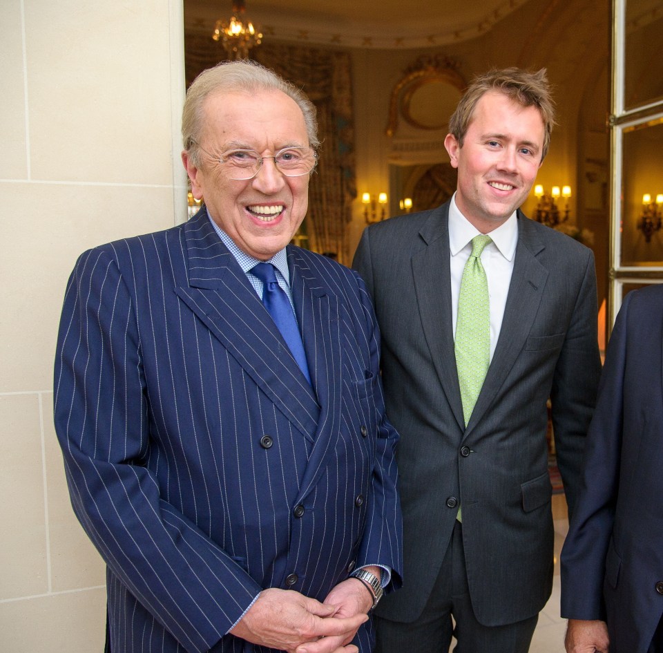 The late Sir David Frost and his son Miles, who died at the age of 31