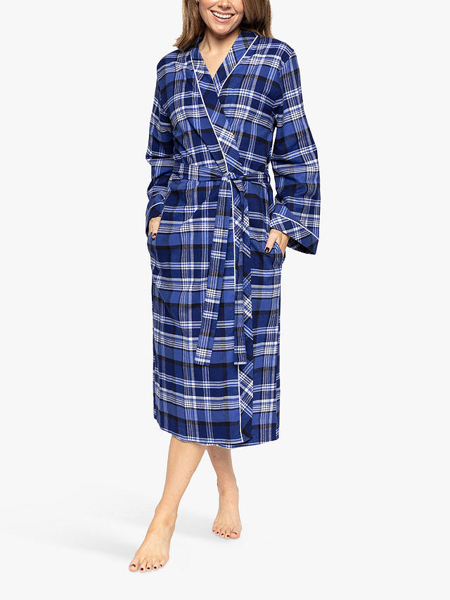  Best traditional style: Cyberjammies Riley Check Wrap Dressing Gown, Navy