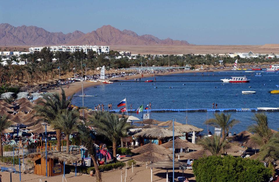 Naama Bay in Sharm el Sheikh is a year-round beach oasis that's long been a Brit holiday favourite