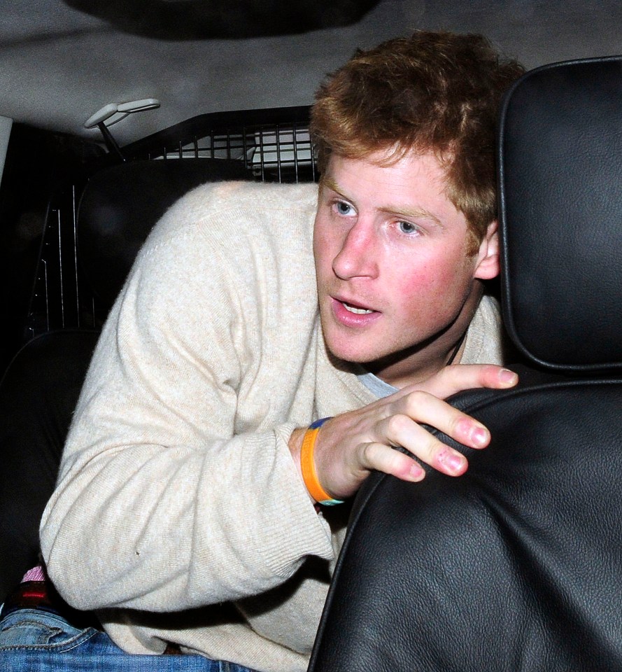 Harry is pictured outside a nightclub in London in 2009