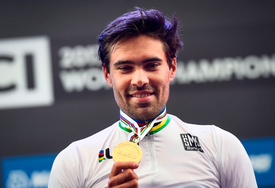 Tom Dumoulin broke his wrist during training ahead of October's Tour de Dumoulin