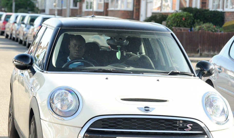 Kante seen driving his beloved Mini Cooper