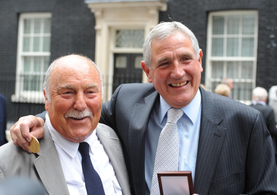 Jimmy Greaves, left, with fellow former England international Norman Hunter