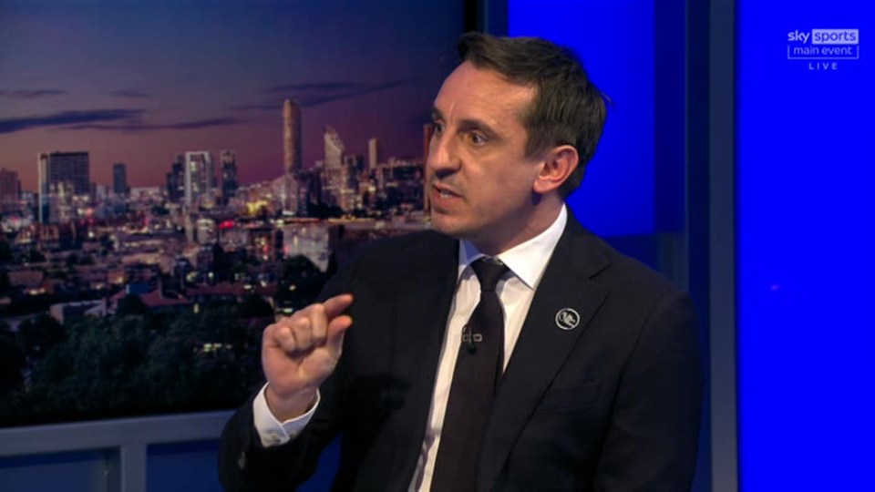 Gary Neville is scheduled to appear on Monday Night Football as Everton face Burnley