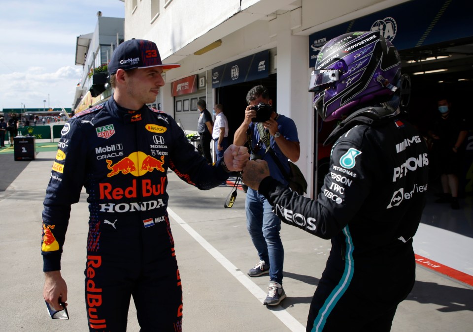 Verstappen and Hamilton are duking it out for the drivers' championship this season