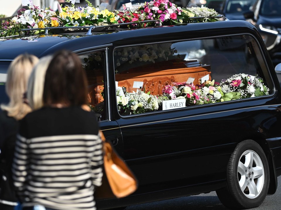 Samantha's funeral and her daughter's christening were held at the same service