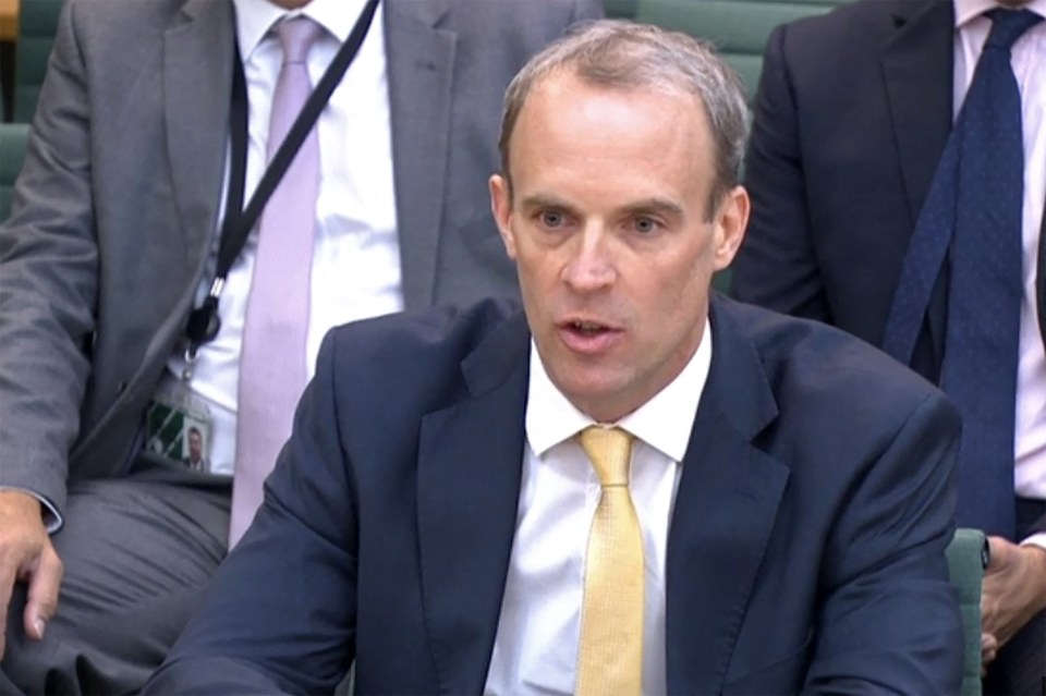 Dominic Raab in Parliament today