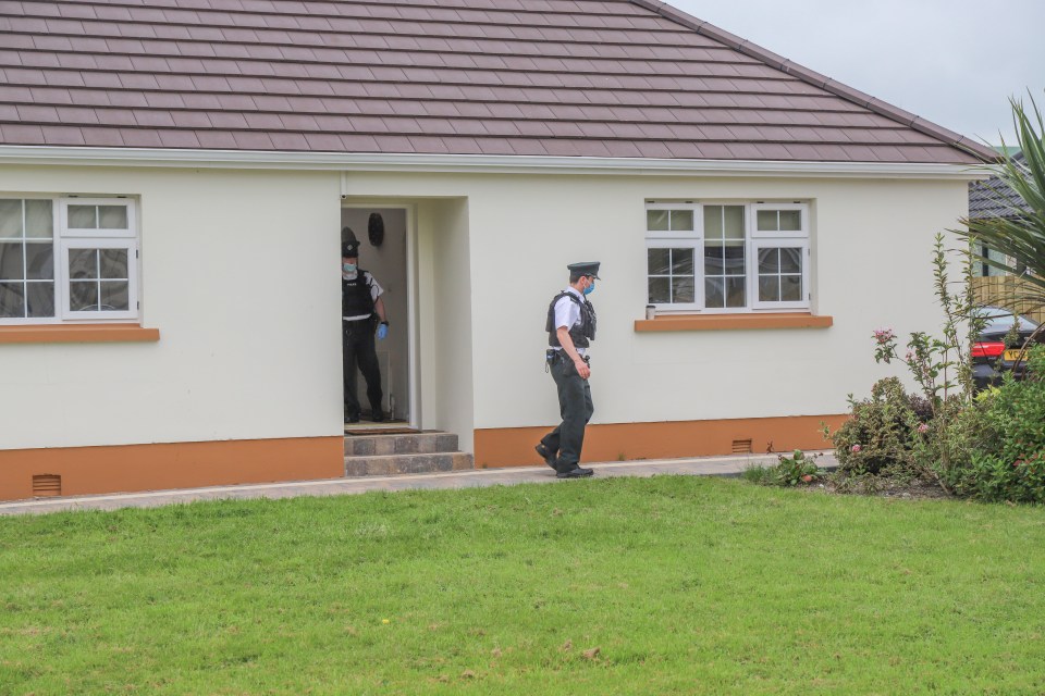 Police at Margaret's home today