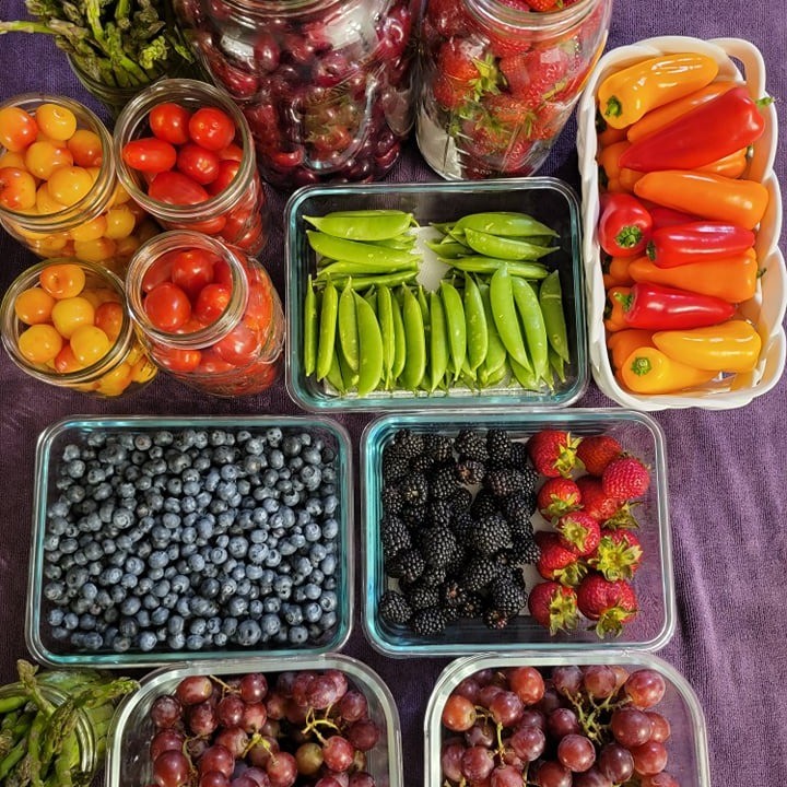 She soaks fresh produce in vinegar and dries it out for four to five hours before it goes in the fridge