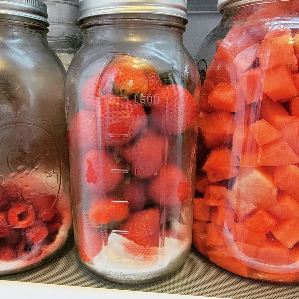 Mason jars, the freezer and batch cooking are saviours for her method